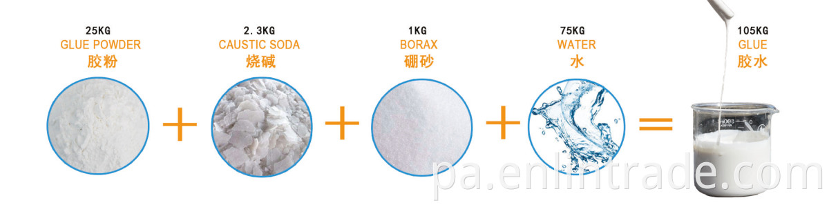 ratio of rubber powder to water